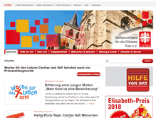 Tablet Screenshot of caritas-trier.de